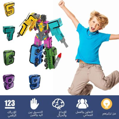 لعبة تحويل الأرقام إلى روبوتات، لعبة تعليمية للأطفال